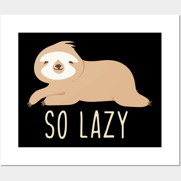 Sloth Lazy Wall Art by Imutobi